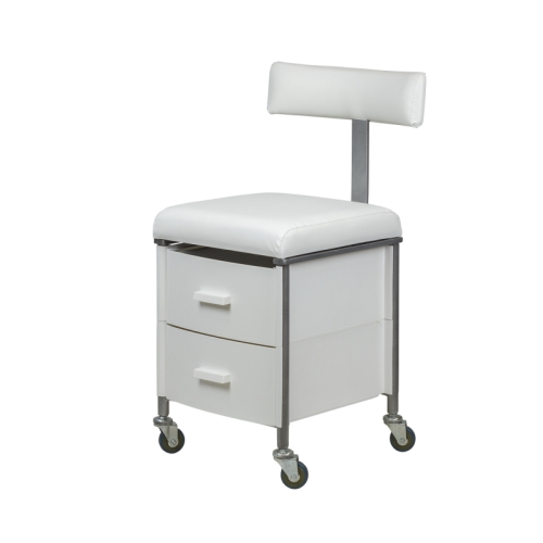 Plus pedicure stool with backrest